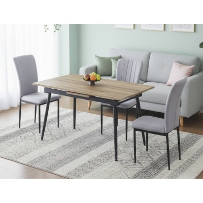 Pack Mesa de Comedor Extensible Trenton + 4 Sillas de Salón Trenton