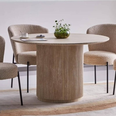 Mesa de Comedor Redonda Fija Seta (120x120x75cm)