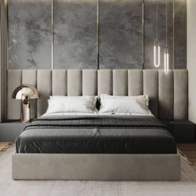 Cama de Casal Estofada Enigma XL (Cabeceira Longa) + Colchão Opc.