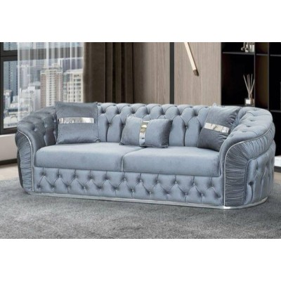 Sofá 2 Plazas (3 Plazas) Extreme Conjunto Chester Capitoné (225x90cm)