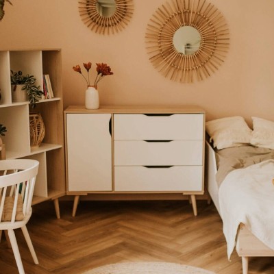 Cómoda 1 Puerta + 3 Cajones Sofie