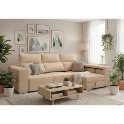 Sofá 2 Plazas + Chaise Long Ares (265x160cm)