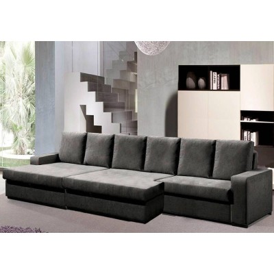 Sofá 2 Plazas + Doble Chaise Long Reversible Mega Confort (340x170cm)