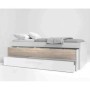 Estructura de Cama Doble c/Almacenamiento Estelle Blanco Matte/Sahara (200x90cm)