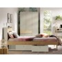 Cama Yuki + Colchón Doctor Back Ortopédico 200x90cm (Beige Gris/Oak Aceitado)