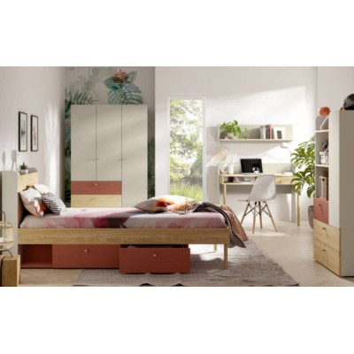 Dormitorio Completo Yuki + Colchón Doctor Back Ortopédico (200x90cm) 2