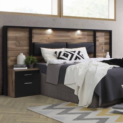 Pack Cabecero + 2 Mesitas de Noche Clair (c/ Luz LED)