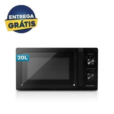 Microondas sin grill MW-20MN de 20 litros de capacidad y 700W negro