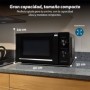 Microondas sin grill MW-20MN de 20 litros de capacidad y 700W negro