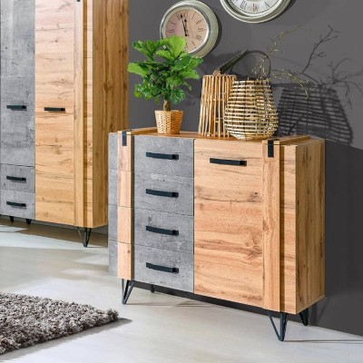 Aparador 1 Puerta + 4 Cajones Lofter