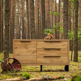 Aparador 1 Puerta + 3 Cajones Halle