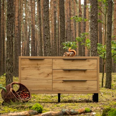 Aparador 1 Puerta + 3 Cajones Halle