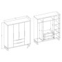 Armario 4 Puertas + 2 Cajones Halle
