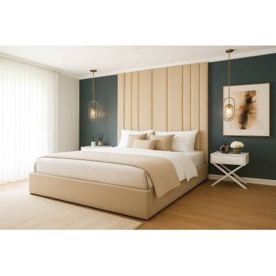 Cama Tapizada Braga + Colchón Opcional