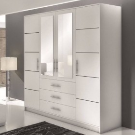 Armario Bali con 4 Puertas Batientes y 3 Cajones