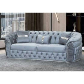 Sofá 2 Plazas (3 Plazas) Extreme Conjunto Chester Capitoné (225x90cm)