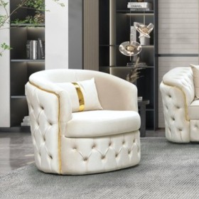 Sillón Lugano Capitoné y Oro