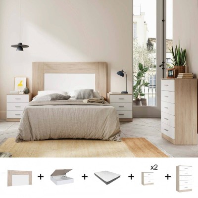 Pack Dormitorio Completo Couple c/ Canapé + Colchón Premium 17HR (190x150cm)