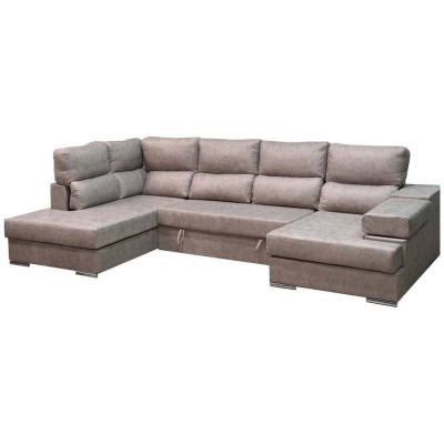 Sofá esquinero con chaise longue y cama Lotus (345x150cm)