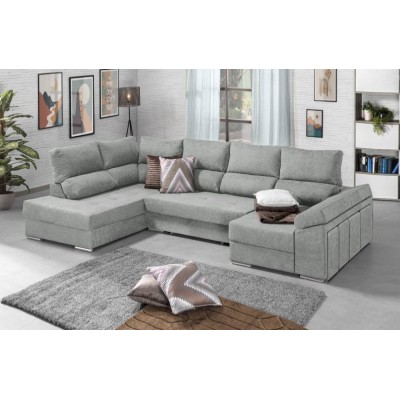 Sofá Riconera con Chaise Long y Cama Elvis Presley (350x200X150cm)