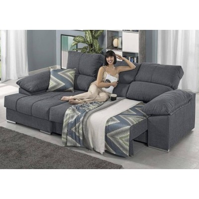 Sofá 2 Plazas + Chaise Long con Cama Afrodite (300x150cm)