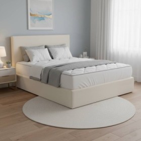 Cama Estofada de Casal Barcelona c/ Estrado e Sistema Elevatório Inc. + Colchão Opc.