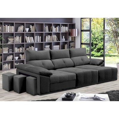 Sofá 2 Plazas + Chaise Long c/ Cama King (275x160cm)