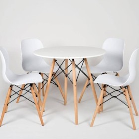 Mesa de Comedor Redonda Fija Charles (80x80x75cm)