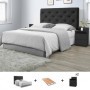 Pack Dormitorio Completo Orlando c/ 2 Mesitas de Noche Malwa M1 + Somier (190x140cm)