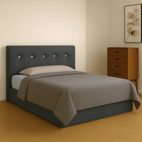 Cama doble tapizada con cristales Malibú + colchón Opc.