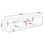 Mueble TV 180cm Tireno