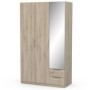 Armario 3 Puertas de abrir con Espejo + 2 Cajones Ghost
