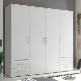 Roupeiro 4 Portas de Bater + 4 Gavetas Valencia