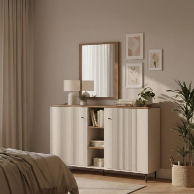 Aparador 2 Puertas c/ Estantería Tiramisu