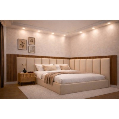 Cama Estofada de Canto Azis + Colchón Opc.