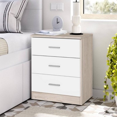 Mesita de Noche Couple c/ 3 Cajones