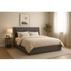 Cama de Casal Estofada Bellona + Colchão Opc.