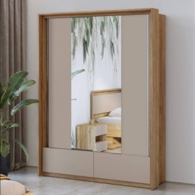 Armario 2 Puertas Correderas c/ Espejo Impressio (159cm)