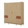 Armario 4 Puertas + 6 Cajones Scandi