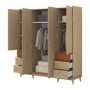 Armario 4 Puertas + 6 Cajones Scandi