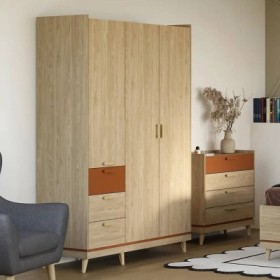 Armario 3 Puertas + 3 Cajones Scandi