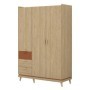 Armario 3 Puertas + 3 Cajones Scandi
