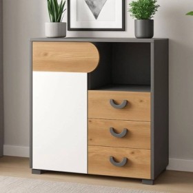 Cómoda 1 Puerta + 3 Cajones Carini