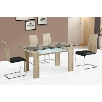Conjunto Mesa de Comedor Sensei + 4 Sillas Sensei