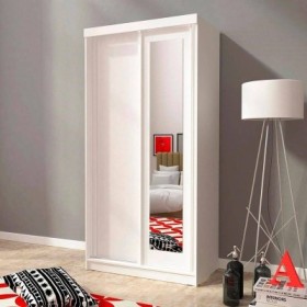 Armario 2 Puertas Correderas c/ Espejo Alaska