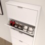 Zapatero 5 Puertas Blanco Brillo (15 pares)
