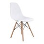 Conjunto Mesa de Comedor Dinamarca Redonda Blanca + 4 Sillas Dinamarca Blancas