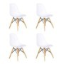 Pack de 4 Sillas Dinamarca (Blanco)