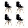 Pack de 4 Sillas Dinamarca (Negro)