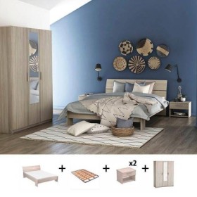 Pack Dormitorio Completo Pricy c/ Armario + Somier (200x140cm)